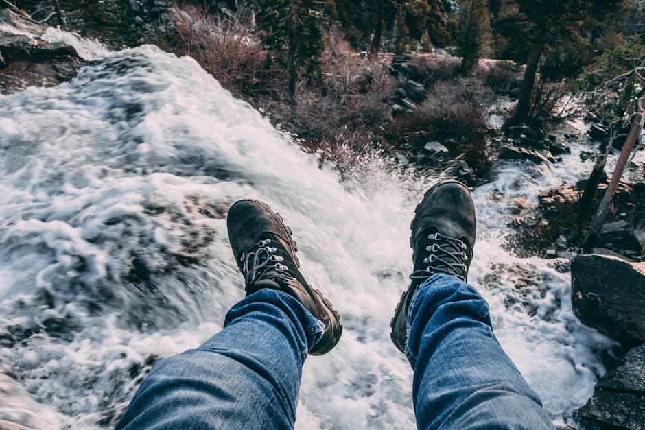 Experience the thrill of Emerald Bay with hiking boots over rushing rapids.