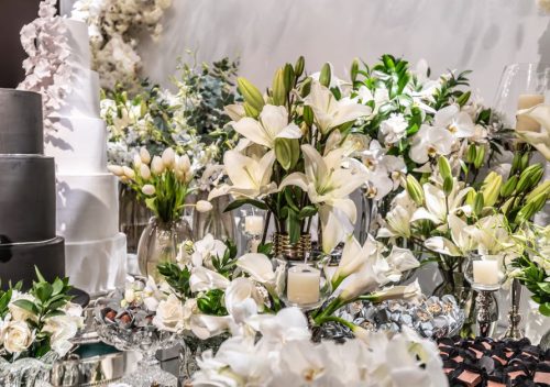 DIY Wedding Table Centerpieces With Spring Bulbs and Branches