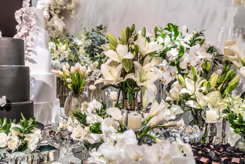 DIY Wedding Table Centerpieces With Spring Bulbs and Branches